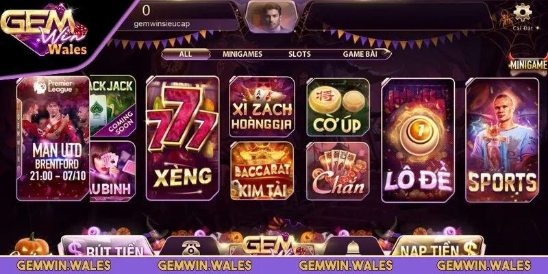 Giao diện Gemwin cực kỳ cuốn hút, ấn tượng từ lần đầu